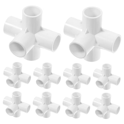 LOORGVEL 10 Stück Teiliges PVC Verbindungsstück Korrosionsbeständig Druckfest Vielseitig für Gewächshaus Möbel Bewässerung Robustes PVC Zubehör für DIY und von LOORGVEL