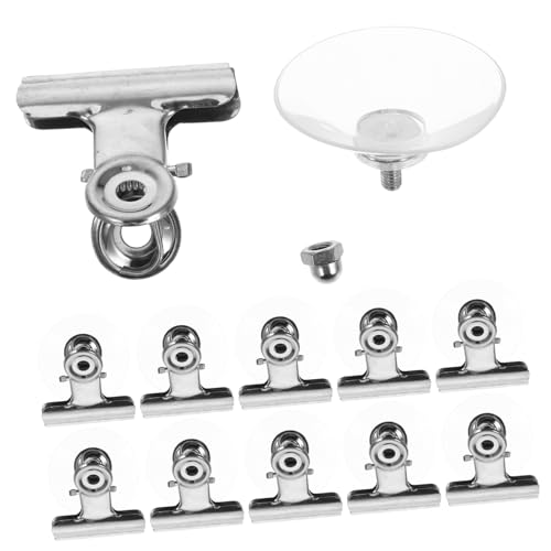 LOORGVEL 10 Stück Teiliges Saugnapf Clips mit Metallklemme Wiederverwendbare Saugnäpfe für Fenster Kühlschrank Bad Vielseitig Einsetzbar zum Befestigen von Notizen Karten und Tickets LOORGVEL 10 Stück Teiliges Saugnapf Clips mit Metallklemme Wiederverwendbare Saugnäpfe für Fenster Kühlschrank Bad Vielseitig Einsetzbar zum Befestigen von Notizen Karten und Tickets von LOORGVEL