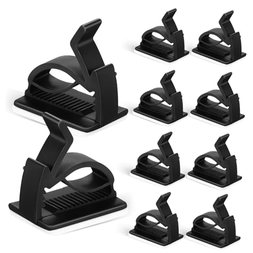 LOORGVEL 10 Stück Teiliges USB Kabel Organizer Selbstklebende Kabelhalter für Verschiedene Kabeltypen für Haushalt und Büro Starke Haftung Einfach zu Verwenden für Ladegeräte und LOORGVEL 10 Stück Teiliges USB Kabel Organizer Selbstklebende Kabelhalter für Verschiedene Kabeltypen für Haushalt und Büro Starke Haftung Einfach zu Verwenden für Ladegeräte und von LOORGVEL