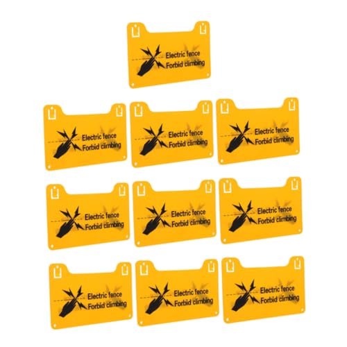 LOORGVEL 10 Stück Teiliges Wetterfester PVC Elektrischer Zaun Warnschild mit Forbid Climbing Warnung Hohe Sichtbarkeit Robustes Sicherheitsschild für Industrie Schule und Wohnbereiche LOORGVEL 10 Stück Teiliges Wetterfester PVC Elektrischer Zaun Warnschild mit Forbid Climbing Warnung Hohe Sichtbarkeit Robustes Sicherheitsschild für Industrie Schule und Wohnbereiche von LOORGVEL