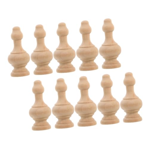 LOORGVEL 10 Stück Teiliges aus Unbehandelten Balustern mit Römischem Säulendesign Stabilem Kleinen Brückenelement Naturbelassenes Vielseitig für Treppen Balkone und Wohnraumdekoration von LOORGVEL