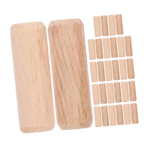 LOORGVEL 100 Stück Holzdübel mit Eleganter Diagonalstruktur Holzstäbe für Möbelverbindung Einfache Montage Dank Nut Design Vielseitig Einsetzbar für Möbelbau und Reparatur von LOORGVEL