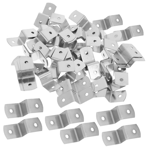 LOORGVEL 100 Stück Z-form Metallhalterung Bildaufhänger aus Robustem Eisen Rostfrei Verschleißfest für Tischplatten Bilderrahmen und Leinwandbefestigung Einfache Montage Langlebig und LOORGVEL 100 Stück Z-form Metallhalterung Bildaufhänger aus Robustem Eisen Rostfrei Verschleißfest für Tischplatten Bilderrahmen und Leinwandbefestigung Einfache Montage Langlebig und von LOORGVEL