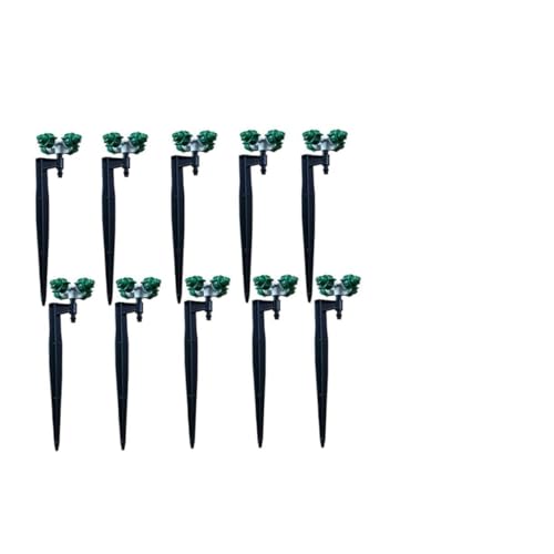 LOORGVEL 10Stück Teiliges Bewässerungssystem Automatisches Sprinkler für Pflanzen Rotierender Rasensprenger mit Drehung Einfache Installation Langlebiges Material LOORGVEL 10Stück Teiliges Bewässerungssystem Automatisches Sprinkler für Pflanzen Rotierender Rasensprenger mit Drehung Einfache Installation Langlebiges Material von LOORGVEL