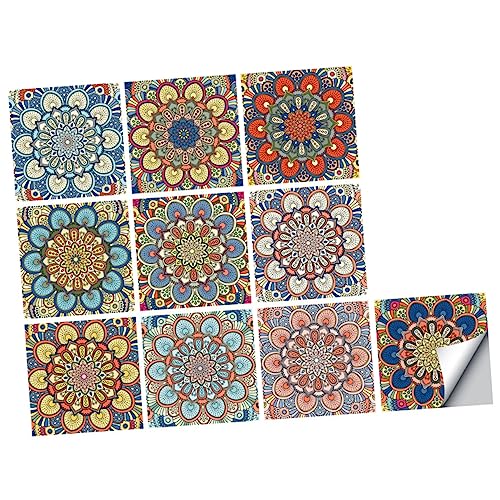 LOORGVEL 10stücke Mandala Fliesenaufkleber Wasserdichte Wanddekor Für Küche Badezimmer Und Wohnräume Abnehmbar Und Selbstklebend LOORGVEL 10stücke Mandala Fliesenaufkleber Wasserdichte Wanddekor Für Küche Badezimmer Und Wohnräume Abnehmbar Und Selbstklebend von LOORGVEL