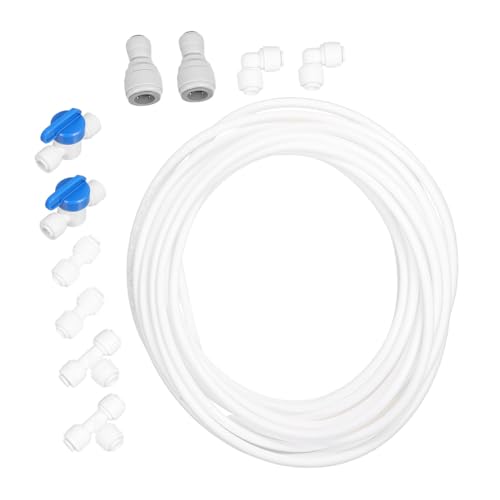 LOORGVEL 11 Stück Teiliges Wasserfilter Schlauch Set mit PE Rohr Schnellem Push In Schnellverbinder Vielseitigem Wasserverteiler für Kühlschrank Wasserfiltersysteme Dicht Langlebig LOORGVEL 11 Stück Teiliges Wasserfilter Schlauch Set mit PE Rohr Schnellem Push In Schnellverbinder Vielseitigem Wasserverteiler für Kühlschrank Wasserfiltersysteme Dicht Langlebig von LOORGVEL