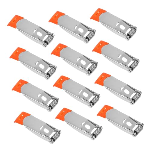 LOORGVEL 12 Stück Teiliges Deckenleuchte Federklemmen Orange PVC Frühling Clips für Einbauleuchten und LED Paneele Elastisch Stabile Befestigung Einfache Montage Geeignet für Downlights von LOORGVEL
