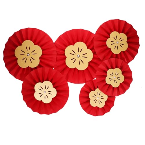 LOORGVEL 12 Stück Teiliges Papierfächer Deko aus Robustem Papier Hängend für Neujahrs und Festtagsdeko Leuchtendes Rot für Party Hochzeit und Familienfeiern Einfache Anwendung LOORGVEL 12 Stück Teiliges Papierfächer Deko aus Robustem Papier Hängend für Neujahrs und Festtagsdeko Leuchtendes Rot für Party Hochzeit und Familienfeiern Einfache Anwendung von LOORGVEL