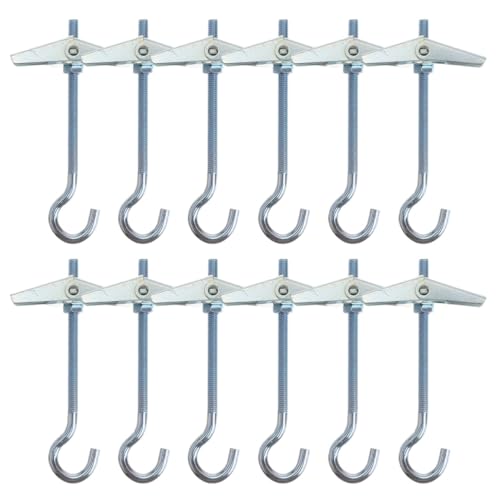 LOORGVEL 12 Stück Teiliges Schwerlast Stahl Decken Wandhaken Zuverlässige Deckenbefestigung Praktische Aufhängehaken für Zimmerpflanzen Windspiele Leuchten Einfache Montage LOORGVEL 12 Stück Teiliges Schwerlast Stahl Decken Wandhaken Zuverlässige Deckenbefestigung Praktische Aufhängehaken für Zimmerpflanzen Windspiele Leuchten Einfache Montage von LOORGVEL