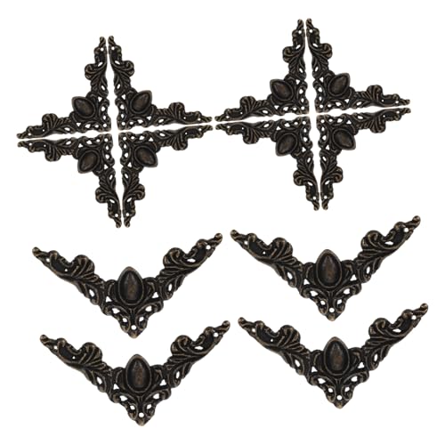 LOORGVEL 12 Stück Teiliges Vintage Metall Eckenschutz Selbstklebende Schutzwinkel für Möbel Tische Schränke Bücher und Scrapbooking Stilvolle Kantenschoner für Heimdekoration LOORGVEL 12 Stück Teiliges Vintage Metall Eckenschutz Selbstklebende Schutzwinkel für Möbel Tische Schränke Bücher und Scrapbooking Stilvolle Kantenschoner für Heimdekoration von LOORGVEL