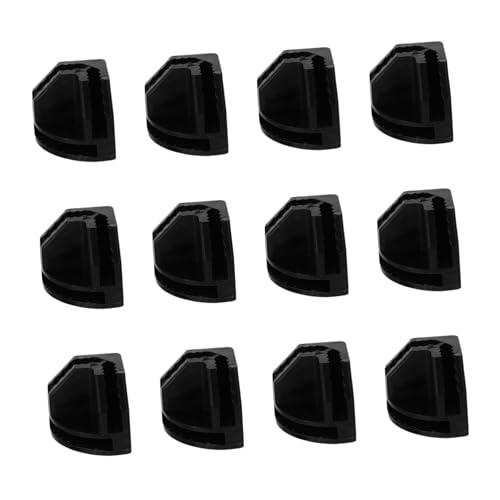 LOORGVEL 12 Stück Teiliges für Regalsysteme Verstärkte DIY Klemmverbinder für Schrank Rahmenmontage Robust Schwarz für flexible Aufbewahrungssysteme von LOORGVEL