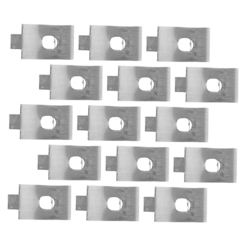 LOORGVEL 15 Stück Teiliges Edelstahl Regalhalterungen Robuste Metall Clips für Küchenschränke Schrank Einlegeböden und Garderoben Einfache Montage ohne Werkzeug Vielseitige Regalböden von LOORGVEL