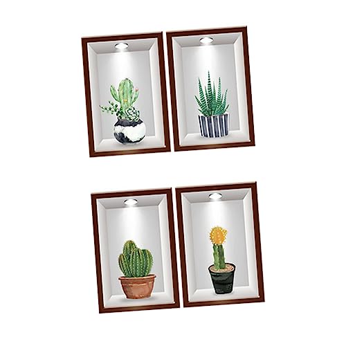 LOORGVEL 1blatt Cactus Wandtattoo Abnehmbarer Und Wasserdichter Hintergrundaufkleber Für Wohnräume Stilvolle Pflanzen-dekoration Für Und Schlafzimmer Material von LOORGVEL
