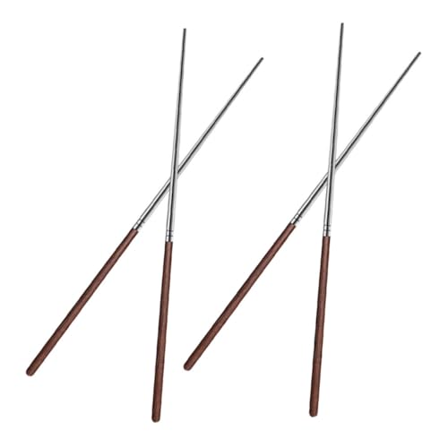 LOORGVEL 2 Paare Edelstahl und Hartholz Essstäbchen Rutschfest Hitzebeständig Langlebig Kochstäbchen für Hotpot Braten und Nudeln Japanischer Stil Multifunktional LOORGVEL 2 Paare Edelstahl und Hartholz Essstäbchen Rutschfest Hitzebeständig Langlebig Kochstäbchen für Hotpot Braten und Nudeln Japanischer Stil Multifunktional von LOORGVEL