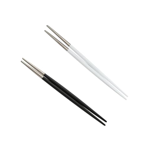LOORGVEL 2 Paare Japanische Edelstahl Essstäbchen Spitz Korrosionsbeständig Leicht Langlebig Sashimi Chopsticks für Zuhause Sushi Servierbesteck Rutschfest Modernes Design Schwarz Silber LOORGVEL 2 Paare Japanische Edelstahl Essstäbchen Spitz Korrosionsbeständig Leicht Langlebig Sashimi Chopsticks für Zuhause Sushi Servierbesteck Rutschfest Modernes Design Schwarz Silber von LOORGVEL
