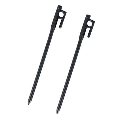LOORGVEL 2 STÜCK Teiliges Metall Zeltheringe Robust und Belastbar Verstärkte Outdoor Erdnägel für Camping Strand Schnee und Wandern Langlebige Zelt Heringe aus Gusseisen von LOORGVEL