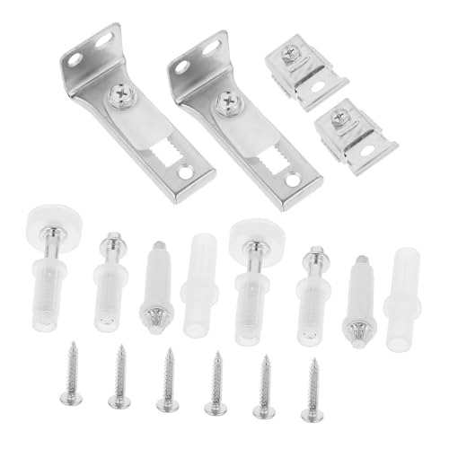 LOORGVEL 2 Sätze Bifold Door Hardware Edelstahl Schiebetür Ersatzteile mit Führungsscheibe Robustes Tür Schiebesystem Kompatibel für Falttüren und Schranktüren Langlebige Montagebeschläge von LOORGVEL