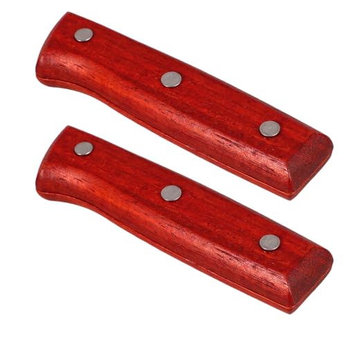 LOORGVEL 2 Sätze Messergriffe aus Massivem Holz Ergonomisch Rutschfest für Kochmesser Hochwertige Küchenmesser Ersatzgriff Komfortabel Langlebig Einfache Montage von LOORGVEL