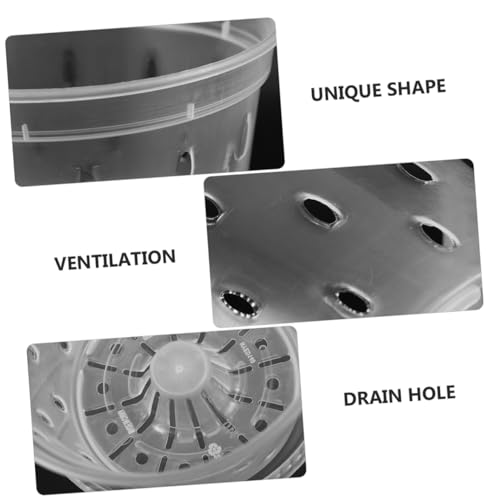 LOORGVEL 2 Sätze Transparente Orchideentöpfe aus Hochwertigem Kunststoff mit Belüftungsschlitzen und Untersetzern Atmungsaktive Pflanzgefäße für Orchideen Innen und Außen Geeignet LOORGVEL 2 Sätze Transparente Orchideentöpfe aus Hochwertigem Kunststoff mit Belüftungsschlitzen und Untersetzern Atmungsaktive Pflanzgefäße für Orchideen Innen und Außen Geeignet von LOORGVEL