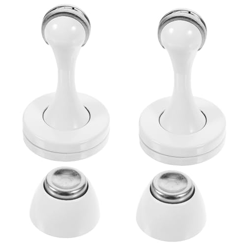 LOORGVEL 2 Stck Magnetischer Türstopper aus Edelstahl Bodengebunden Moderner Metall Türpuffer mit Starkem Magnethalter Schutz vor Wand Türschäden für Wohnzimmer Schlafzimmer Büro Küche von LOORGVEL