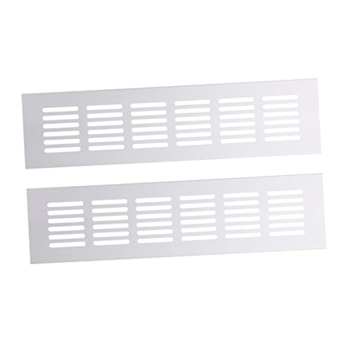 LOORGVEL 2 Stück Aluminiumlegierung Belüftungsgitter für Schränke und Möbel Rechteckige Luftventilation Aluminiumfarbe Geruchsneutral für Schuhschränke Kleiderschränke und LOORGVEL 2 Stück Aluminiumlegierung Belüftungsgitter für Schränke und Möbel Rechteckige Luftventilation Aluminiumfarbe Geruchsneutral für Schuhschränke Kleiderschränke und von LOORGVEL