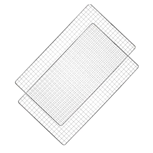LOORGVEL 2 Stück BBQ Netz Robuste Grillmatte für Außenbereich Gleichmäßige Wärmeverteilung für Gemüse Garnelen und LOORGVEL 2 Stück BBQ Netz Robuste Grillmatte für Außenbereich Gleichmäßige Wärmeverteilung für Gemüse Garnelen und von LOORGVEL