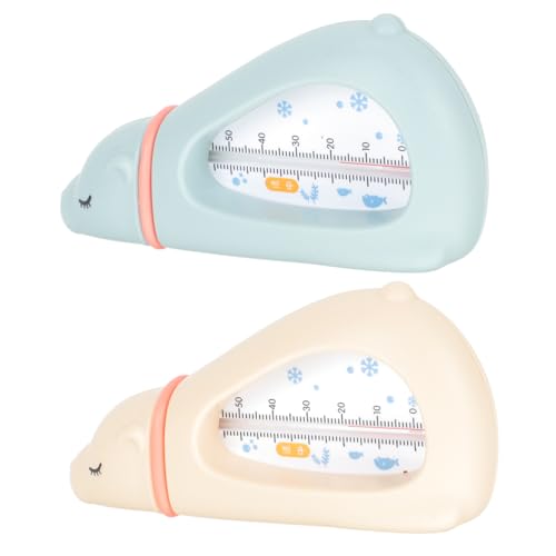 LOORGVEL 2 Stück Badethermometer Tierform Wassermessgerät für Sicheres Baden Kompatibel mit Babywanne und Pool Niedliches Design für Robust von LOORGVEL