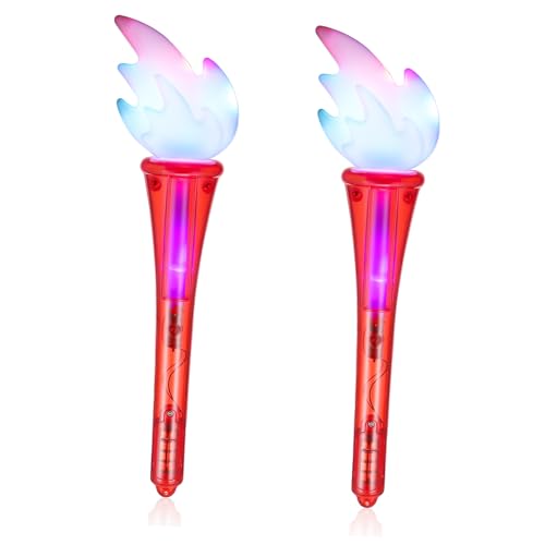LOORGVEL 2 Stück Bunte Blinkende Leuchtstäbe mit Mehrfarbigen Lichteffekten Sichere Kunststoff Torch Toys für Partys Sportevents und Festdekorationen LOORGVEL 2 Stück Bunte Blinkende Leuchtstäbe mit Mehrfarbigen Lichteffekten Sichere Kunststoff Torch Toys für Partys Sportevents und Festdekorationen von LOORGVEL