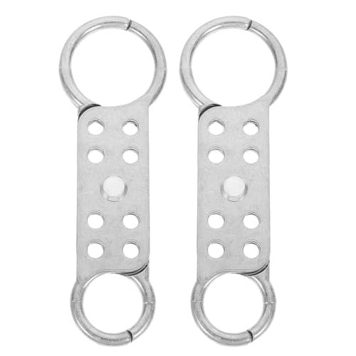 LOORGVEL 2 Stück Doppel ende Aluminium Hasp Sicherheitsverschluss Mehrfach Verriegelung Hasp für Industrie Elektrische Geräte Sicherheitsschutz Mehrzweck von LOORGVEL