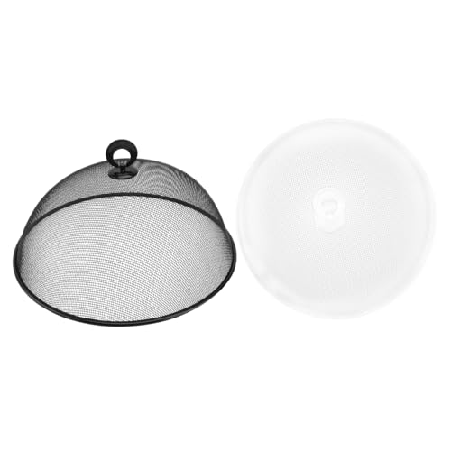 LOORGVEL 2 Stück Edelstahl Lebensmittelabdeckung Runde Schutzhauben für Tischgeschirr Frische Tableware Hoods Leicht Tragbar Hygienisch für Kuchen Snacks Obst Fliegenschutz LOORGVEL 2 Stück Edelstahl Lebensmittelabdeckung Runde Schutzhauben für Tischgeschirr Frische Tableware Hoods Leicht Tragbar Hygienisch für Kuchen Snacks Obst Fliegenschutz von LOORGVEL