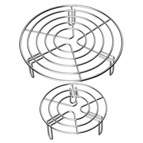 LOORGVEL 2 Stück Edelstahl Teiliges Dünstegestell Hitzebeständiges Dampfgitter für Eier und Speisen Vielseitiges Kompaktes Dampf und Abkühlgestell für Haushalt und Camping Langlebig und LOORGVEL 2 Stück Edelstahl Teiliges Dünstegestell Hitzebeständiges Dampfgitter für Eier und Speisen Vielseitiges Kompaktes Dampf und Abkühlgestell für Haushalt und Camping Langlebig und von LOORGVEL