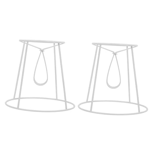 LOORGVEL 2 Stück Eisen Lampenschirm Halter Teiliges DIY Kronleuchter Lampenschirm Halterung aus Robustem Langlebiges Zubehör für Deckenleuchte und Hängelampe Weiß Beschichtet für von LOORGVEL