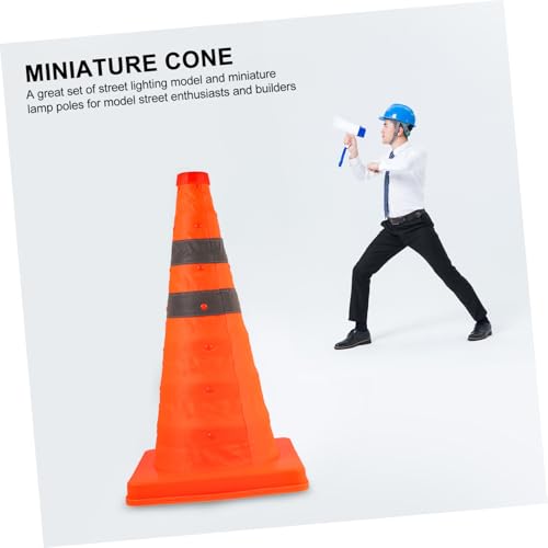 LOORGVEL 2 Stück Faltbare Verkehrsleitkegel aus Robustem PP Reflektierend Zusammenklappbar Vielseitig Einsetzbar für Straßen Parkplätze Sportplätze und Sicherheitshinweise von LOORGVEL