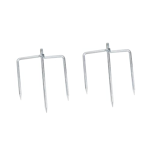 LOORGVEL 2stücke Outdoor Schirmständer Mit Erdspießen Verstellbare Halterungen Für Sonnenschirme Stabiler Stand Aus Robustem Installieren Transportieren Für Garten Und Strand von LOORGVEL