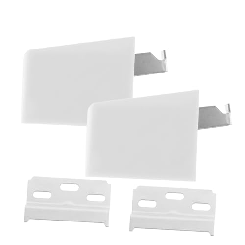 LOORGVEL 2 Stück Heavy Duty Scharniere Verdeckte Möbelbeschläge für Küchenschranktüren Robuste Montageverbinder für Hängende Wandschränke Einfache Installation Platzsparend Weiß von LOORGVEL