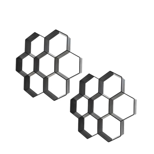 LOORGVEL 2 Stück Hexagonales Pflasterform aus Robustem Kunststoff Wiederverwendbare Beton Gießform für Gartenwege und Gehwege DIY Schablone für Kreative Außenbereiche von LOORGVEL