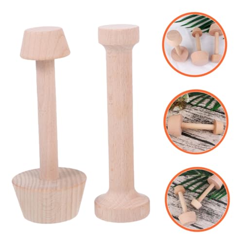 LOORGVEL 2 Stück Holz eiertörtchen backform Doppelseitiger Teigtamper Tartenschalenformer DIY Backwerkzeug für Kuchen Muffins Stabile Polierte Oberfläche Vielseitig für Handgemachte von LOORGVEL