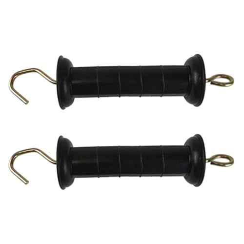 LOORGVEL 2 Stück Isolierte Kunststoff Torgriffe für Elektrozaun UV beständig Rutschfester Griff Robustes Design für Gartenzäune und Weidezäune Wetterfest und Langlebig von LOORGVEL