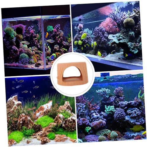 LOORGVEL 2 Stück Keramik Aquarium Höhle Natürliches Versteck für Fische und Garnelen Langlebige Stein Deko für Fischbecken und Teich Realistisches Design mit dauerhafter Farbe Einfach zu von LOORGVEL