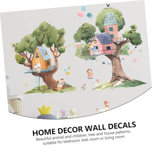 LOORGVEL 2 Stück Kinderzimmer Wandsticker Selbstklebend Cartoon Tiere Baum Wanddeko Schlafzimmer Wohnzimmer Aufkleber rückstandsfrei LOORGVEL 2 Stück Kinderzimmer Wandsticker Selbstklebend Cartoon Tiere Baum Wanddeko Schlafzimmer Wohnzimmer Aufkleber rückstandsfrei von LOORGVEL