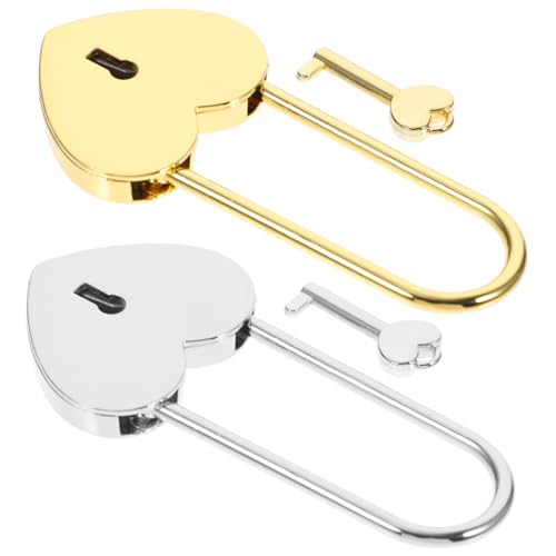 LOORGVEL 2 Stück Kleine Herz Vorhängeschlösser mit Schlüssel Elegantes Vorhängeschloss für Schmuckkästchen Tagebücher Gepäck und Aufbewahrungsboxen Klassische Mini Herzform Vielseitig LOORGVEL 2 Stück Kleine Herz Vorhängeschlösser mit Schlüssel Elegantes Vorhängeschloss für Schmuckkästchen Tagebücher Gepäck und Aufbewahrungsboxen Klassische Mini Herzform Vielseitig von LOORGVEL