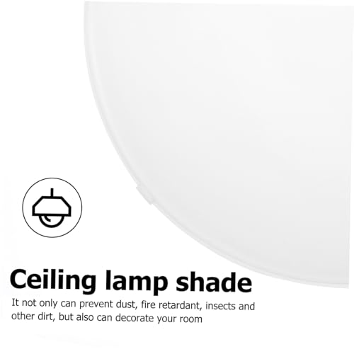 LOORGVEL 2 Stück Kunststoff Lampenschirm Deckenleuchte Feuerhemmend Einfach zu Montieren Weicher Lichtschutz für Schlafzimmer Wohnzimmer von LOORGVEL