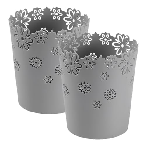 LOORGVEL 2 Stück Mini Desktop Mülleimer Kompakter Aufbewahrungsbehälter und Abfalleimer Stabil Leicht und Platzsparend für Schreibtisch Büro Schlafzimmer und Haushalt von LOORGVEL