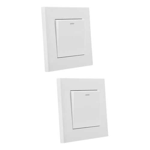 LOORGVEL 2 Stück Modernes Unterputz Wandschalter Panel mit Doppelsteuerung Einfache Installation Robuste Konstruktion für Wohnzimmer und Haushalt Nicht Smart Lichtschalter Standard Funktion LOORGVEL 2 Stück Modernes Unterputz Wandschalter Panel mit Doppelsteuerung Einfache Installation Robuste Konstruktion für Wohnzimmer und Haushalt Nicht Smart Lichtschalter Standard Funktion von LOORGVEL