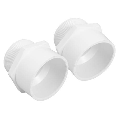 LOORGVEL 2 Stück PVC Rohrkupplung Teilig mit Außengewinde Weißer PVC Adapter für Gewinderohr Sanitärleitung Stoßfest und Flexibel für Kaltwasserleitung Gartenbewässerung und LOORGVEL 2 Stück PVC Rohrkupplung Teilig mit Außengewinde Weißer PVC Adapter für Gewinderohr Sanitärleitung Stoßfest und Flexibel für Kaltwasserleitung Gartenbewässerung und von LOORGVEL