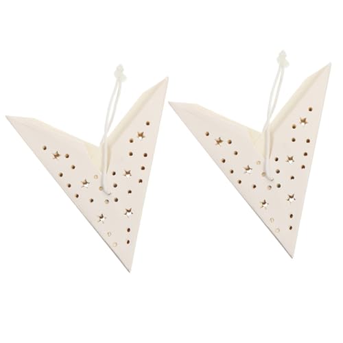 LOORGVEL 2 Stück Papierlaternen Lampenschirme Weiß Faltbare Sternform Leichte Hängelampen Dekoration für Weihnachten Fenster Party Wohnzimmer Schlafzimmer LOORGVEL 2 Stück Papierlaternen Lampenschirme Weiß Faltbare Sternform Leichte Hängelampen Dekoration für Weihnachten Fenster Party Wohnzimmer Schlafzimmer von LOORGVEL