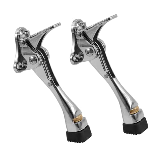LOORGVEL 2 Stück Robuster Verstellbarer Kickdown Türstopper aus Zinklegierung Fußbetätigter Automatischer Türhalter Winddichter Türfeststeller für Wohn und Bürobereich Einfache Montage von LOORGVEL