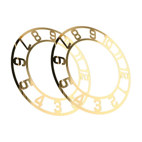 LOORGVEL 2 Stück Runde Spiegel Uhrblätter aus Kunststoff mit Arabischen Zahlen Selbstklebend Modernes Design Leicht Anzubringen Widerstandsfähig für DIY Uhren und Wanddekoration LOORGVEL 2 Stück Runde Spiegel Uhrblätter aus Kunststoff mit Arabischen Zahlen Selbstklebend Modernes Design Leicht Anzubringen Widerstandsfähig für DIY Uhren und Wanddekoration von LOORGVEL