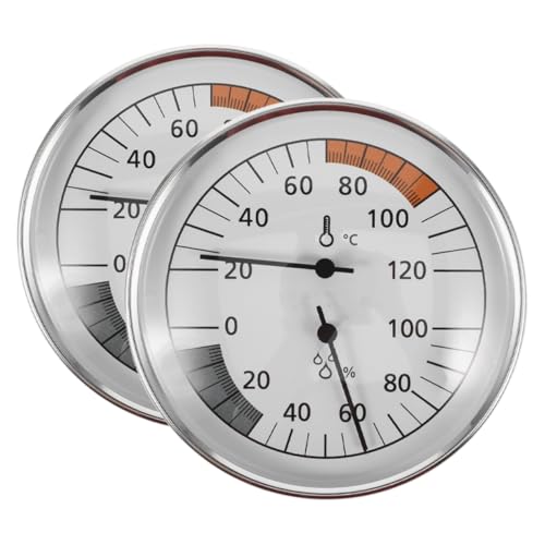 LOORGVEL 2 Stück Sauna Thermometer Hygrometer Hochsensibel Hitzebeständig für Dampfbad und Schwitzraum Präzise Temperatur und Feuchtigkeitsmessung Langlebig und Schnell Reagierend LOORGVEL 2 Stück Sauna Thermometer Hygrometer Hochsensibel Hitzebeständig für Dampfbad und Schwitzraum Präzise Temperatur und Feuchtigkeitsmessung Langlebig und Schnell Reagierend von LOORGVEL