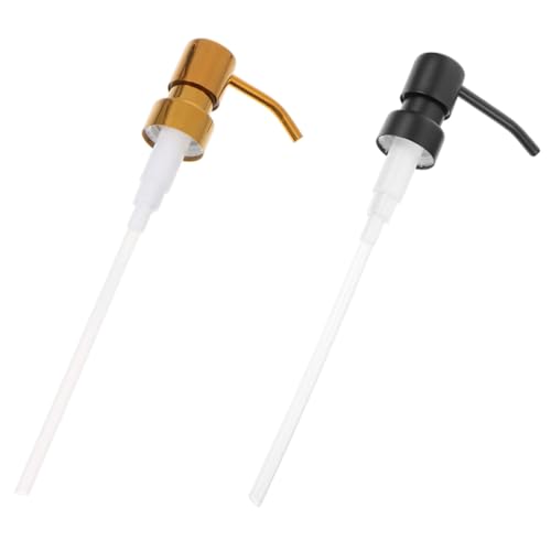 LOORGVEL 2 Stück Seifenspender Pumpkopf Langlebige Flaschenpumpe für Shampoo und Handseife Rostfrei Kreatives Design in Roségold und Schwarz Einfach zu Ersetzen und Aufzuwerten von LOORGVEL
